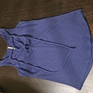 Free People Blue Lace-Up Tank Top